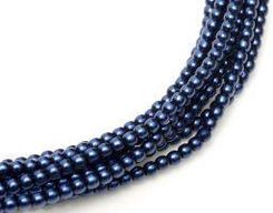 Perełki Jablonec 4mm Midnight Blue Ok 120szt. 1 Sznur