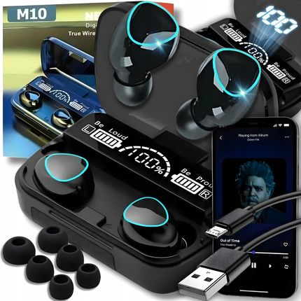 Słuchawki Bezprzewodowe Douszne Sportowe Gamingowe Bluetooth Z Powerbankiem