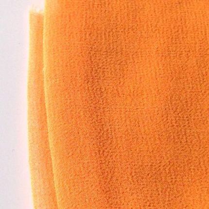 Jedwab Naturalny 100 % Żorżeta Szyfonowa Milky Orange Kupon 180x33cm