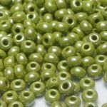 Preciosa Rocaille 5/0 Czech Seed Beads Opaque Lustered Olivine Col 83113 -10g