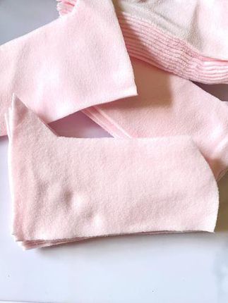 Tkanina Polar Baby Pink Kawałki 20-23cmx12-16cm 3szt.