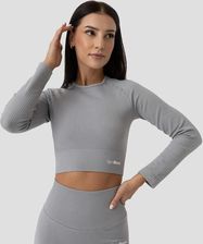 GymBeam Damski Crop Top FLO Ribbed Grey