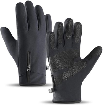 Rękawiczki sportowe do telefonu zimowe antypoślizgowe (rozmiar S) - czarne