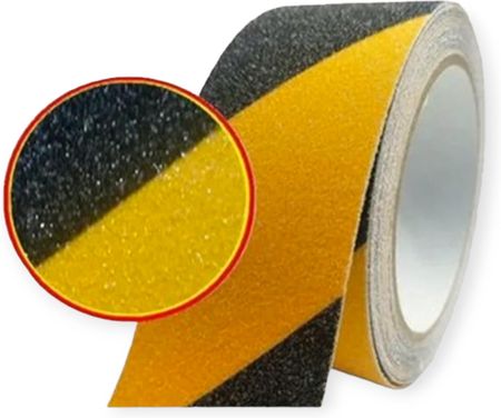Taśma antypoślizgowa żółto-czarna 50mm/3m Bardzo PAPER-TECH