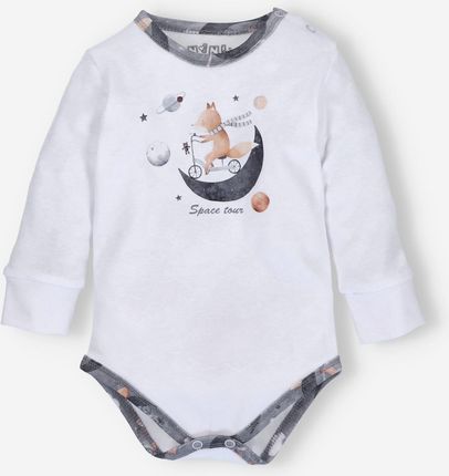 Body niemowlęce SPACE TOUR z bawełny organicznej dla chłopca
