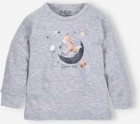 Bluzka niemowlęca SPACE TOUR z bawełny organicznej dla chłopca