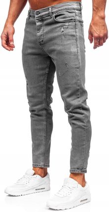 Spodnie Jeansowe Męskie Skinny Fit Grafitowe 5909 DENLEY_32/M