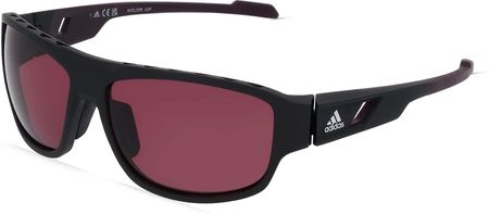 ADIDAS SP0045 Męskie okulary przeciwsłoneczne, Oprawka: Tworzywo sztuczne, czarny
