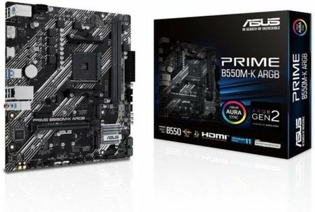 Asus   PRIME B550M-K ARGB mATX AM4 DDR4 (90MB1GC0M0EAY0)