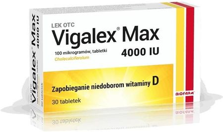 Vigalex Max 4000 Iu Tabletki Z Witaminą D 30 Szt.