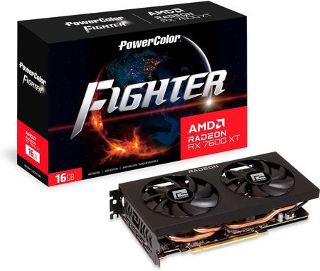 Powercolor Radeon RX 7600 XT Fighter - 16GB GDDR6 RAM - Karta graficzna (RX7600XT16GF)