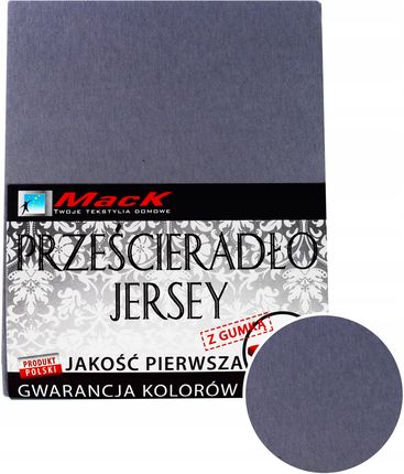 Mack Prześcieradło Jersey Z Gumką 120X200 Szary