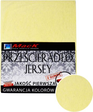 Mack Prześcieradło Jersey Z Gumką 160X200 Żółty