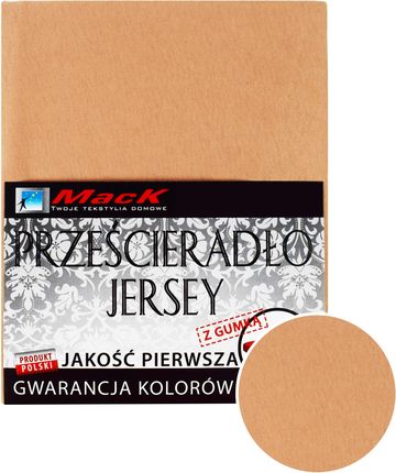 Mack Prześcieradło Jersey Z Gumką 180X200 Ciemny Beż