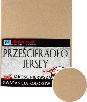 Mack Prześcieradło Jersey Z Gumką 220X200 Jasny Beż