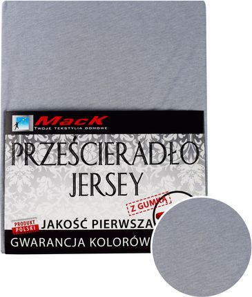 Mack Prześcieradło Jersey Z Gumką 220X200 Jasny Szary