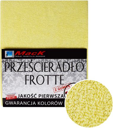 Mack Prześcieradło Frotte Z Gumką 220X200 Żółty