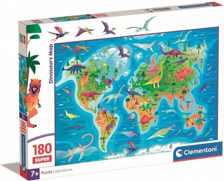 Clementoni Puzzle 180El. Super Dinosaurs Map