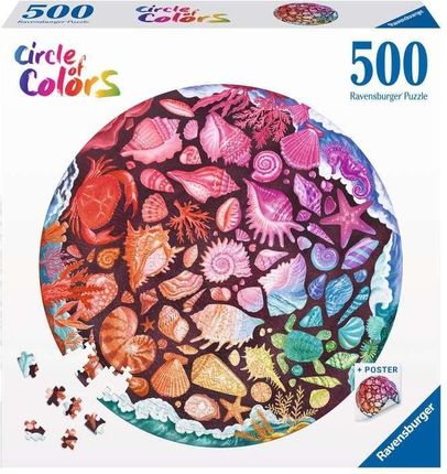 Ravensburger Puzzle 2D 500El. Paleta Kolorów. Muszle
