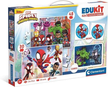 Clementoni Puzzle Memo 6 Klocków Edukit Spidey 2W1