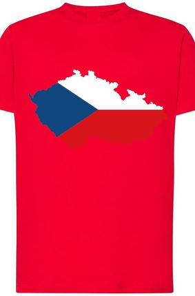 Czechy Męski T-shirt Nadruk Modny Flaga Rozm.S