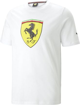 Koszulka męska Puma FERRARI RACE BIG SHIELD biała 53817504