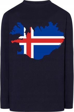 Islandia Męska Modna Bluza Longsleeve Rozm.L