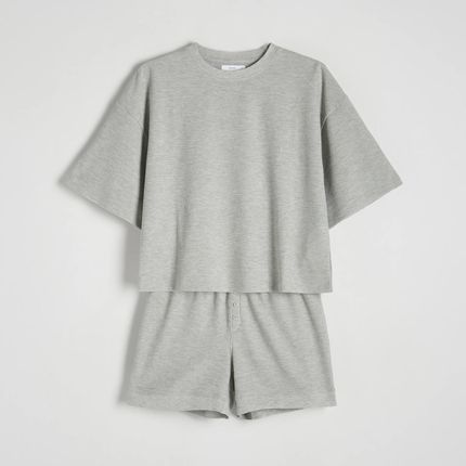 Reserved - Dwuczęściowa piżama - Szary