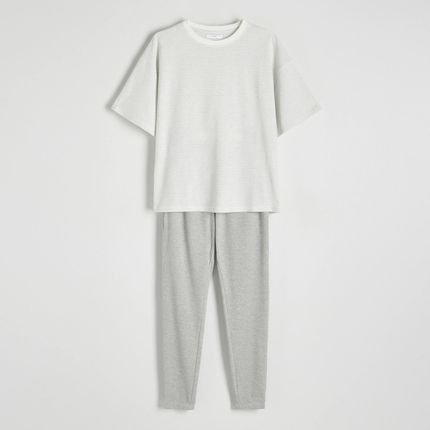 Reserved - Dwuczęściowa piżama - Szary