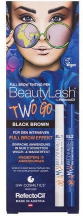 Refectocil Beautylash Two Go Tinting Pen Odcień Black Brown Zestaw Pisak Koloryzujcy Gel 1 + Pisak Koloryzujący Gel 2