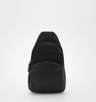 Reserved - Plecak z łączonych materiałów - Czarny