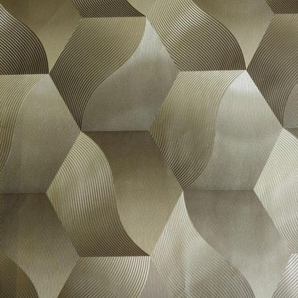 Erismann Tapety Tapeta 3D Geometryczna Beż Złota Winyl