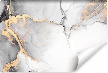 Muralo Fototapeta Ścienna Marmur Abstrakcja Kamień Elementy Złota 270X180