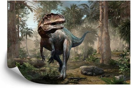 Doboxa Fototapeta Samoprzylepna Realistyczny Dinozaur I Palmy 520X318