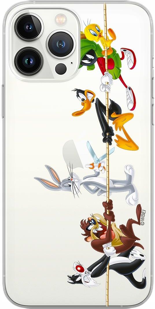 Ert Group custodia per cellulare per Iphone 12/12 PRO originale e con licenza ufficiale Looney Tunes, modello Sylvester 006 adattato alla forma dello smartphone, parzialmente trasparente