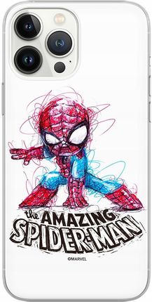 Marvel Etui Do Apple Iphone 13 Pro Max Spider Man 021 Nadruk Pełny Biały