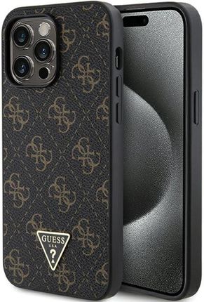 Guess Guhcp15Lpg4Gpk Iphone 15 Pro 6 1" Czarny Black Hardcase 4G Triangle Metal Logo