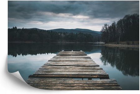 Doboxa Fototapeta Samoprzylepna Drewniany Pomost Nad Jeziorem 254X184
