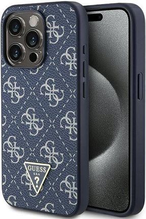 Guess Oryginalne Etui Apple Iphone 15 Pro Hardcase 4G Triangle Metal Logo Guhcp15Lpg4Gpb Niebieskie