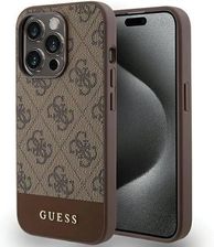 Guess Oryginalne Etui Apple Iphone 15 Pro Max Hardcase 4G Stripe Collection Guhcp15Xg4Glbr Brązowe