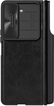 Nillkin Skórzane Etui Z Klapką I Osłoną Aparatu Do Samsung Galaxy Fold 5 Qin Leather Pro Czarne