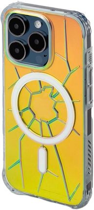 Kingxbar Etui Silikonowe Magsafe Pqy Crack Series Do Iphone 15 Pro Holograficzne