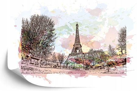 Doboxa Fototapeta Samoprzylepna Paryż Wieża Eiffla 312X219 A3