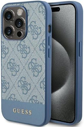 Guess Guhcp15Lg4Glbl Iphone 15 Pro 6.1" Niebieski/Blue Hardcase 4G Stripe Collection