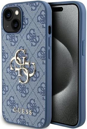 Guess Guhcp15S4Gmgbl Iphone 15 / 14 13 6.1" Niebieski/Blue Hardcase 4G Big Metal Logo