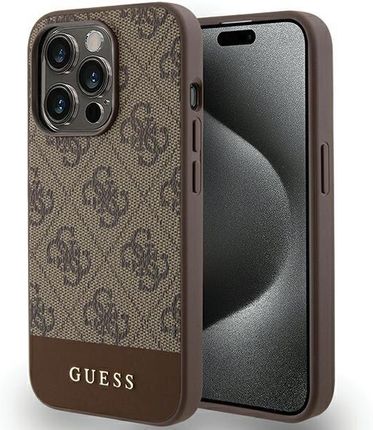 Guess Guhcp15Xg4Glbr Iphone 15 Pro Max 6.7" Brązowy/Brown Hardcase 4G Stripe Collection