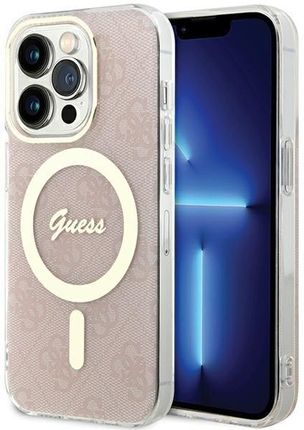 Guess Guhmp15Lh4Stp Iphone 15 Pro 6.1" Rózowy/Pink Hardcase Iml 4G Magsafe