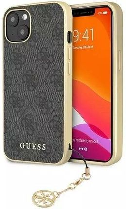 Guess Etui Guhcp13Mgf4Ggr Do Apple Iphone 13 6,1" Szary/Grey Hardcase 4G Charms Collection