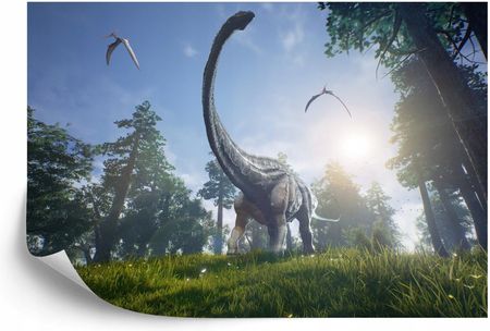 Doboxa Fototapeta Samoprzylepna Realistyczny Dinozaur W Słońcu 254X184