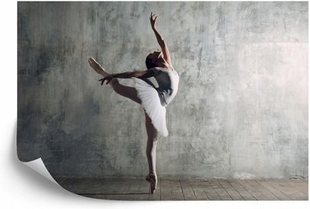 Fototapeta Samoprzylepna Tańcząca Baletnica Na Tle Betonowej Ściany 254x184